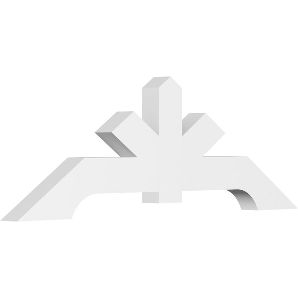 Ekena Millwork Vanguard Architectural Grade PVC Gable Bracket, 72"W x 24"H x 4"D x 6"F, 8/12 Pitch GBP072X24X0406VAN00 - main